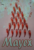COLGANTES AJI DE PLASTICO | ROJO | 23.4MM | 50 GRAMOS