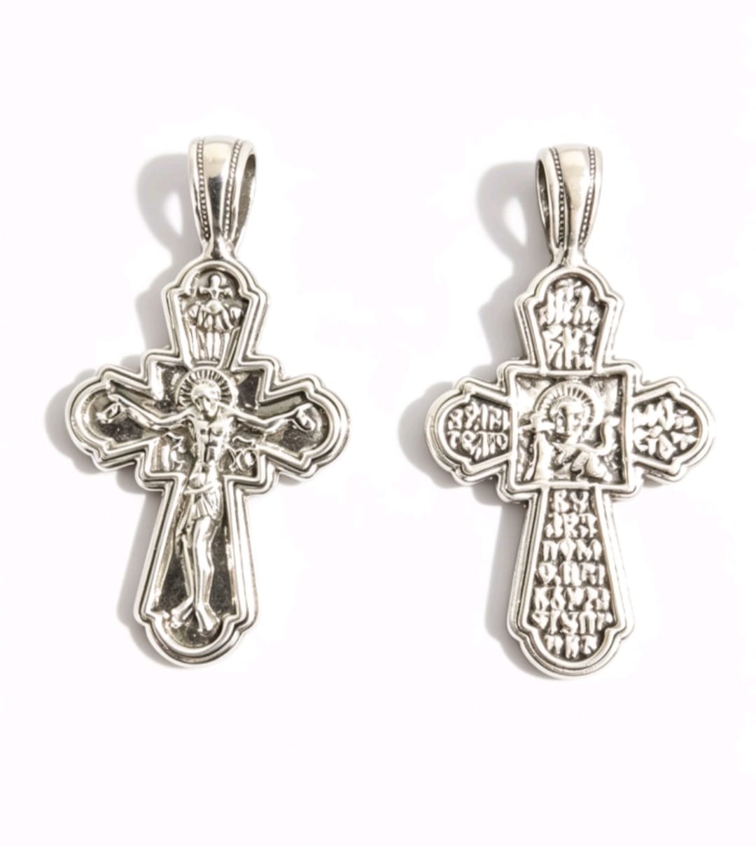 CRUCES GRANDES RELIGIOSAS DE PELTRE | RELIEVE DE UN SOLO LADO | 40MM | 5 UNIDADES