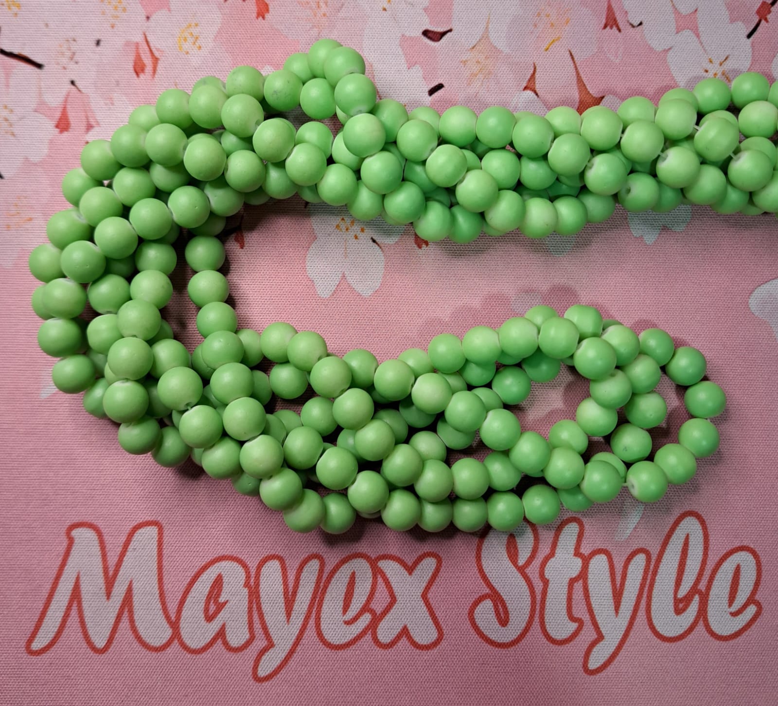 PERLAS DE VIDRIO | MATTE | VERDE | 8MM