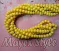 PERLAS DE VIDRIO | MATTE | AMARILLO | 8MM