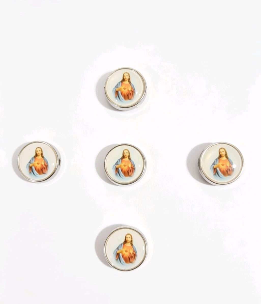SEPARADORES RELIGIOSOS DE PELTRE | SAGRADO CORAZON | 11.2MM | 10 UNIDADES