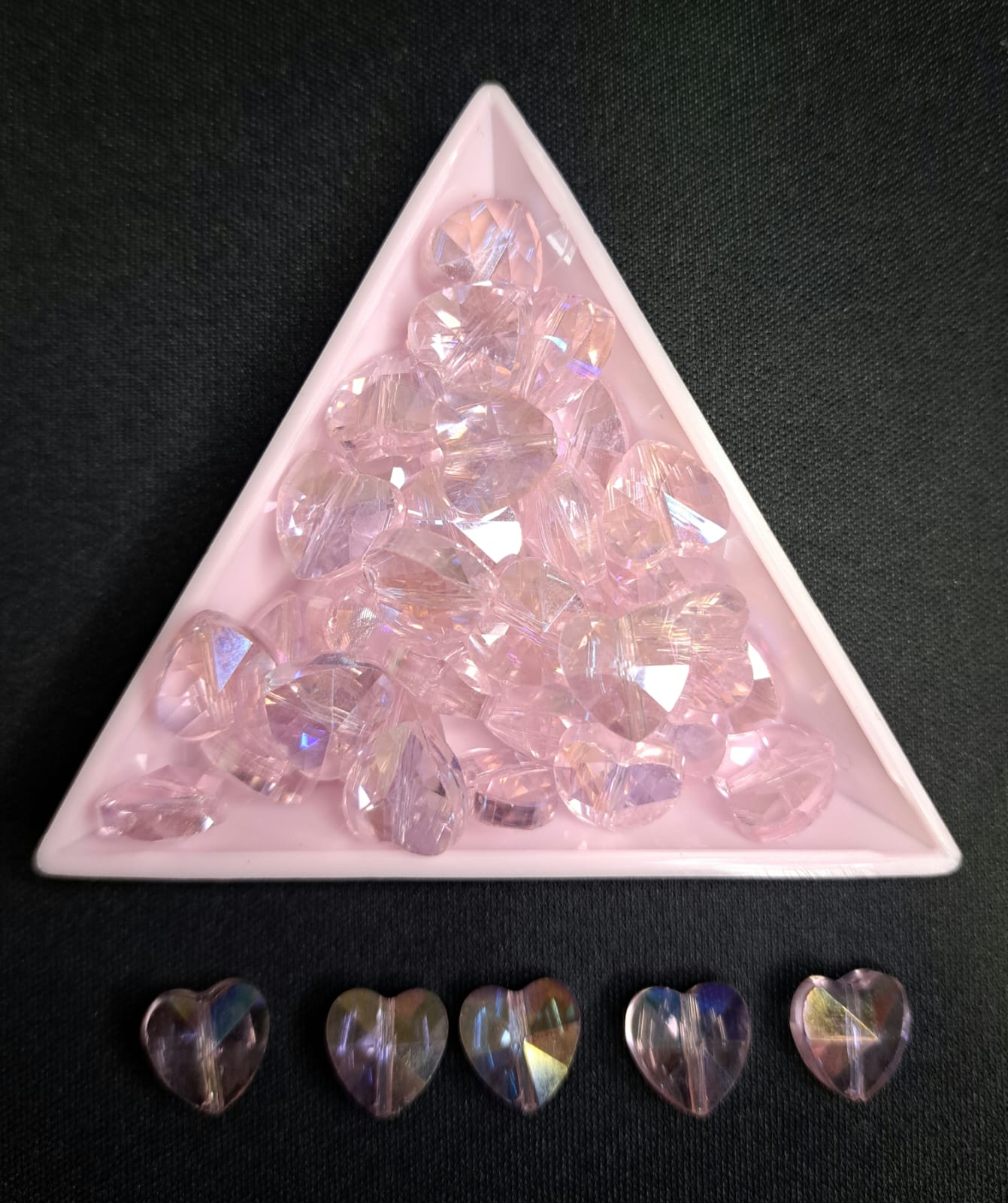 SEPARADORES DE CORAZON | ROSADO TORNASOL |  9.9MM | 10 UNIDADES