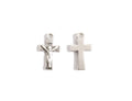 CRUCES CHICAS RELIGIOSAS DE PELTRE | RELIEVE DE UN SOLO LADO | 14.3MM | 10 UNIDADES
