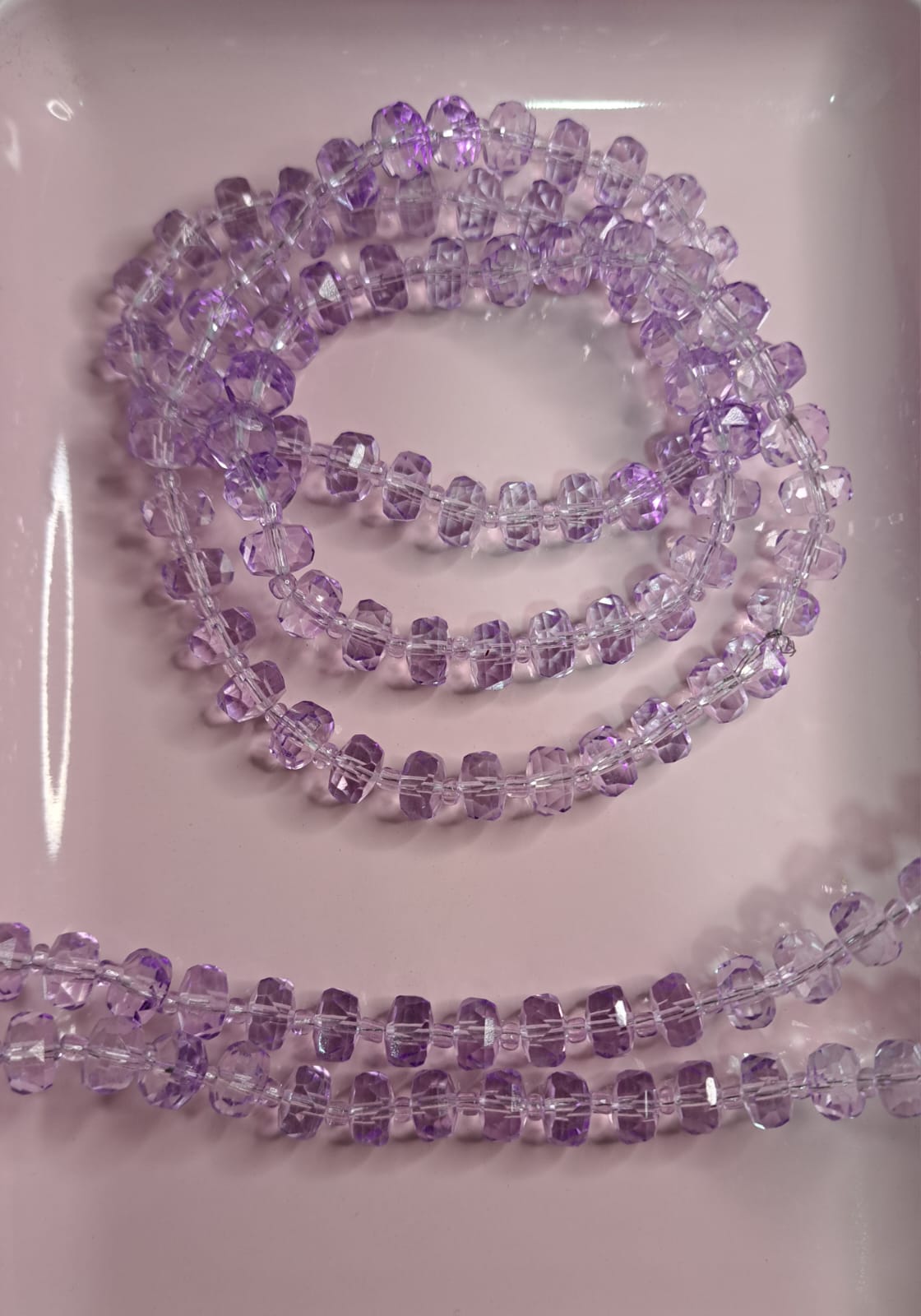 CRISTAL RONDELL FACETADO CON MOSTACILLA | LILA TRASLUCIDO | 5.1MM