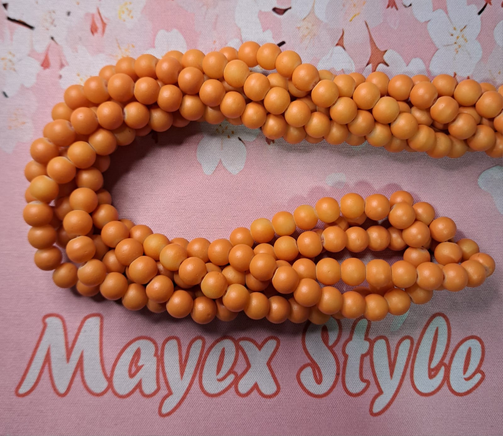 PERLAS DE VIDRIO | MATTE | NARANJA | 8MM