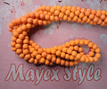 PERLAS DE VIDRIO | MATTE | NARANJA FLUOR | 8MM